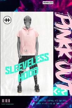 SLEEVELESS HOODIE PINK